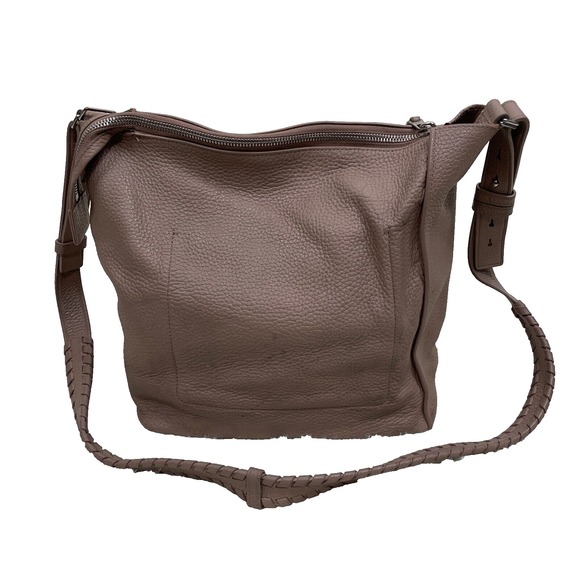 AllSaints Handbags - All Saints Leather Kita‎ Crossbody Bag Purse Beige Taupe